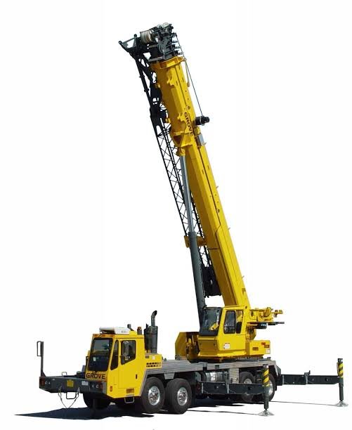 Grove 90 ton truck crane with 142 foot boom, the largest crane in the Trent Neumann fleet, Kalispell MT