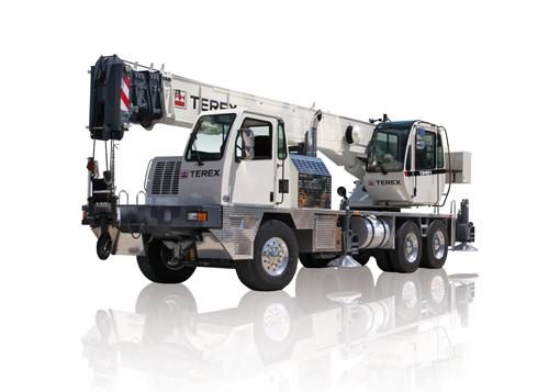 Terex 40 ton truck crane available for operated crane rental from Trent Neumann Construction, Kalispell MT